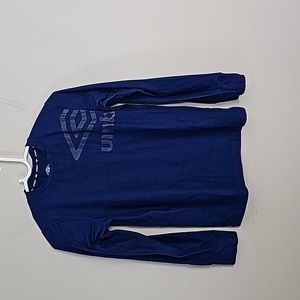 Boys blue space dye medium weight stretchy athletic shirt